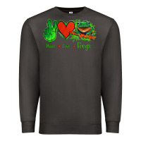 Smoke Peace Love Frogs Premium Sweatshirt - Jasminsmagicworld