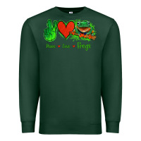 Peace Love Frogs Premium Sweatshirt | Teevron
