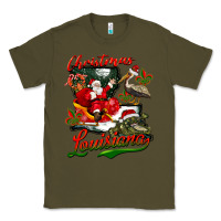 Army Green louisiana christmas with santa Classic Tee - BarkalooDesign
