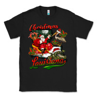 Black louisiana christmas with santa Classic Tee - BarkalooDesign