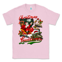 Bubblegum Pink louisiana christmas with santa Classic Tee - BarkalooDesign