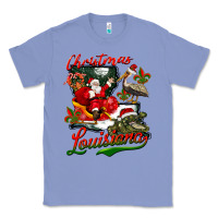 Colony Blue louisiana christmas with santa Classic Tee - BarkalooDesign