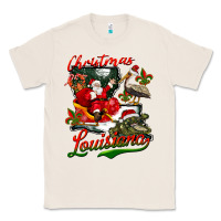 Natural louisiana christmas with santa Classic Tee - BarkalooDesign