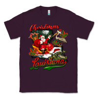 Plum louisiana christmas with santa Classic Tee - BarkalooDesign
