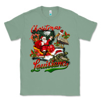 Sage louisiana christmas with santa Classic Tee - BarkalooDesign