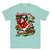 Seafoam louisiana christmas with santa Classic Tee - BarkalooDesign