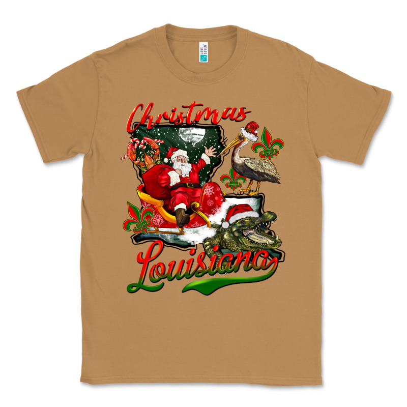 Louisiana Christmas With Santa Classic Tee by BarkalooDesign | Teevron