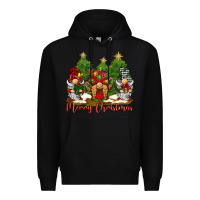 Black merry christmas gnomies Premium Hoodie - BarkalooDesign