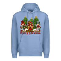 Colony Blue merry christmas gnomies Premium Hoodie - BarkalooDesign