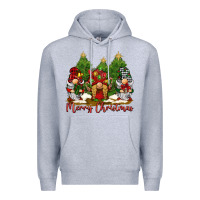 Heather Grey merry christmas gnomies Premium Hoodie - BarkalooDesign