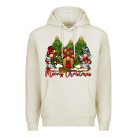 Oatmeal Heather merry christmas gnomies Premium Hoodie - BarkalooDesign