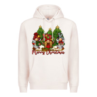 Pale Pink merry christmas gnomies Premium Hoodie - BarkalooDesign