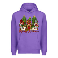 Purple merry christmas gnomies Premium Hoodie - BarkalooDesign