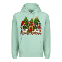 Seafoam merry christmas gnomies Premium Hoodie - BarkalooDesign