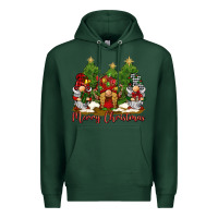 Sports Green merry christmas gnomies Premium Hoodie - BarkalooDesign