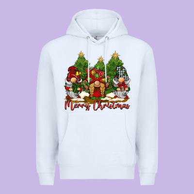 Merry Christmas Gnomies Premium Hoodie Designed By Barkaloodesign