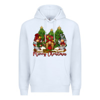 White merry christmas gnomies Premium Hoodie - BarkalooDesign