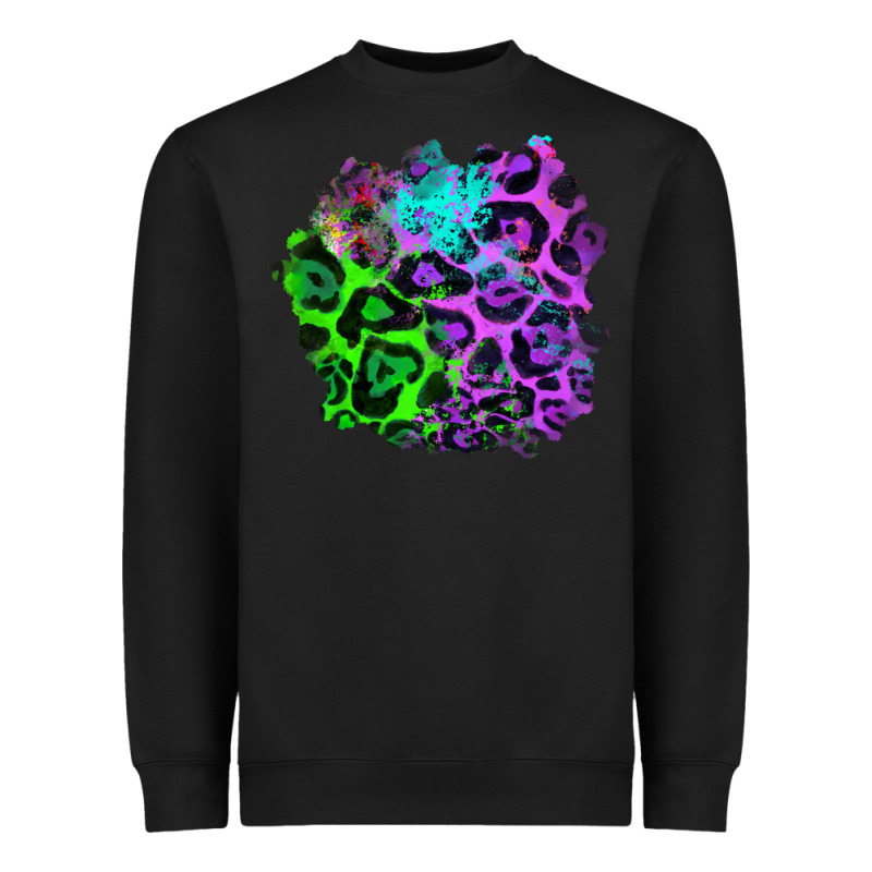Colorful Leopard Patch Heavyweight Sweatshirt by RanaPortraitStore | Teevron