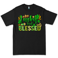 Black lucky and blessed Premium Tee - FaDigitalArtStudio