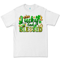 White lucky and blessed Premium Tee - FaDigitalArtStudio
