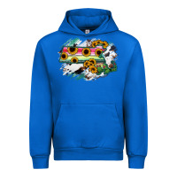 Cobalt Massachusetts State Map Urban Hoodie - RanaPortraitStore