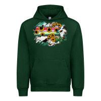Foreset Green Massachusetts State Map Urban Hoodie - RanaPortraitStore