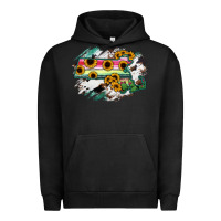 Pigment Black Massachusetts State Map Urban Hoodie - RanaPortraitStore