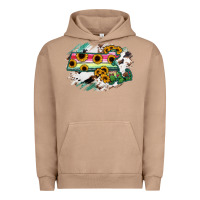 Pigment Burro Massachusetts State Map Urban Hoodie - RanaPortraitStore