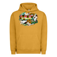 Pigment Peanut Butter Massachusetts State Map Urban Hoodie - RanaPortraitStore