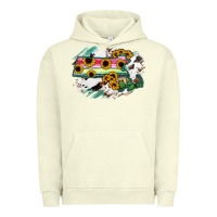 Pigment Pistachio Massachusetts State Map Urban Hoodie - RanaPortraitStore