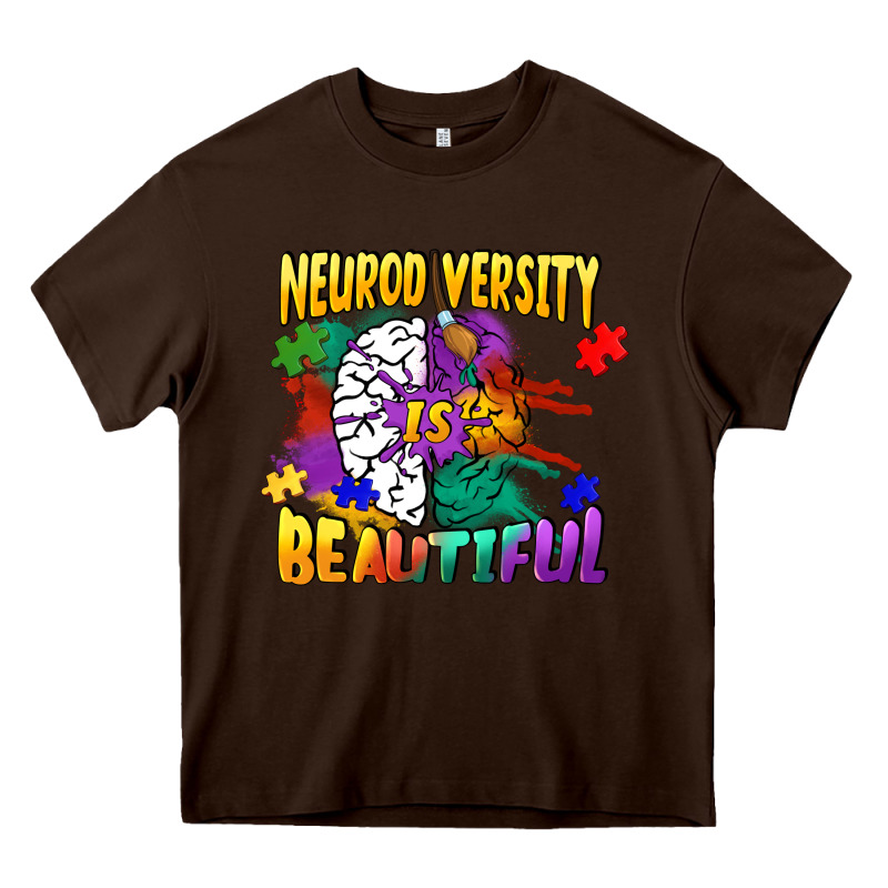 Neurodiversity Is Beautiful Heavy Core Tee by FaDigitalArtStudio | Teevron