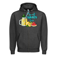 Charcoal Heather sweet summer time no background Zipper Hoodie - Jasminsmagicworld
