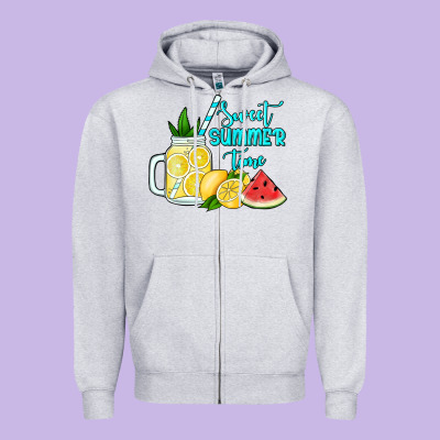 Sweet Summer Time No Background Zipper Hoodie Designed By Jasminsmagicworld