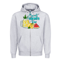 Heather Grey sweet summer time no background Zipper Hoodie - Jasminsmagicworld