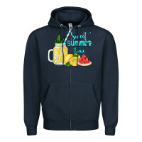 Navy sweet summer time no background Zipper Hoodie - Jasminsmagicworld