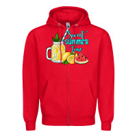 Red sweet summer time no background Zipper Hoodie - Jasminsmagicworld