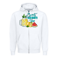 White sweet summer time no background Zipper Hoodie - Jasminsmagicworld