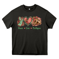 Asphalt Peace Love Cockapoo Heavy Core Tee - Jasminsmagicworld