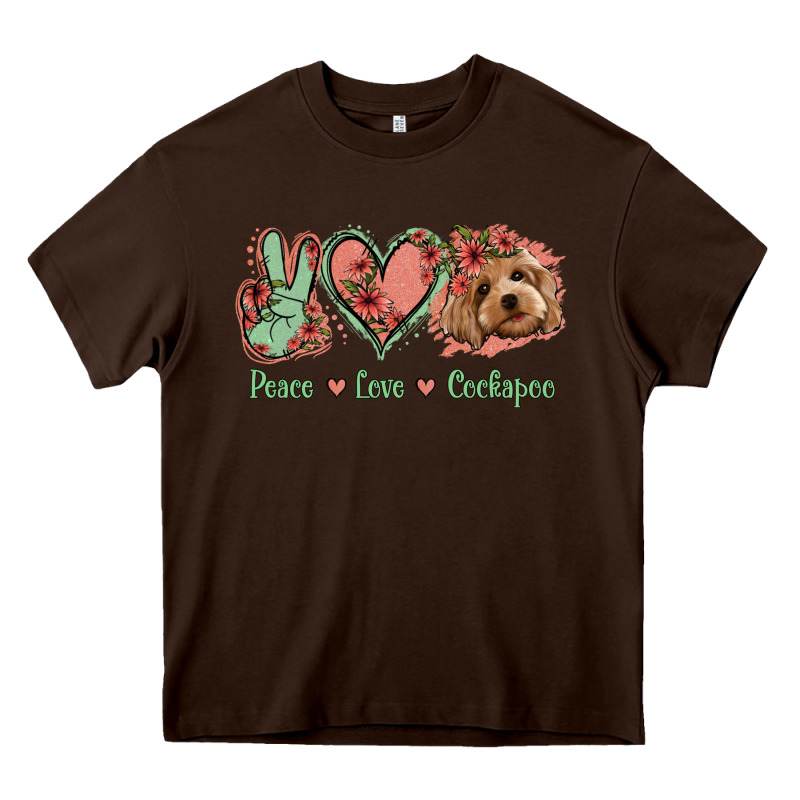Peace Love Cockapoo Heavy Core Tee by Jasminsmagicworld | Teevron