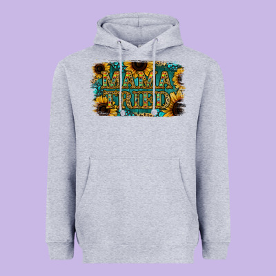 Sunflower Serappe Turquoise Gemstone Mama Tried Heavyweight Hoodie Designed By Jasminsmagicworld