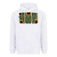 White Sunflower Serappe Turquoise Gemstone Mama Tried Heavyweight Hoodie - Jasminsmagicworld