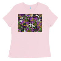 Bubblegum Pink mardi gras celebration pattern Ladies Tee - CowhideDigitalArt