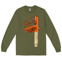 Army Green Single Man Lift Long Sleeve Tee - LillyAllenDesigns