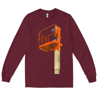 Burgundy Single Man Lift Long Sleeve Tee - LillyAllenDesigns