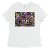 White mardi gras celebration pattern Ladies Tee - CowhideDigitalArt