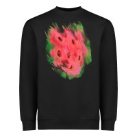 Black watermelon glitter watercolor brushstrokes patch Heavyweight Sweatshirt - RanaPortraitStore