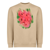 Mushroom watermelon glitter watercolor brushstrokes patch Heavyweight Sweatshirt - RanaPortraitStore
