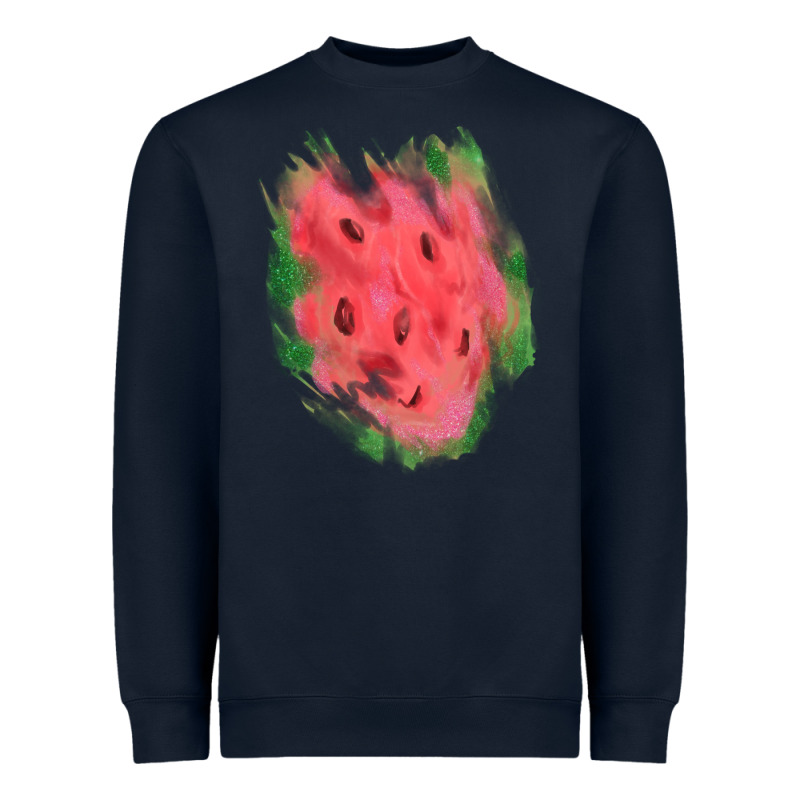 Watermelon Glitter Watercolor Brushstrokes Patch Heavyweight Sweatshirt by RanaPortraitStore | Teevron