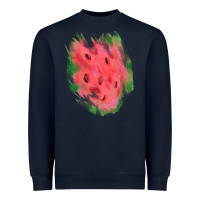 Navy watermelon glitter watercolor brushstrokes patch Heavyweight Sweatshirt - RanaPortraitStore