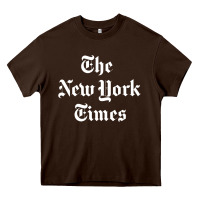 Chocolate Brown new york times Heavy Core Tee - DesigneFamous